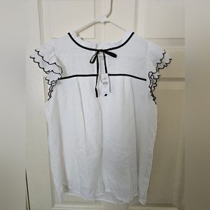 NWT Loft ruffle sleeves top
